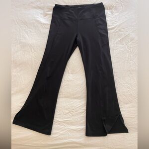 Avia Black Athletic Wide Leg Leggings Large (12–14) High Rise Workout Yoga Pants